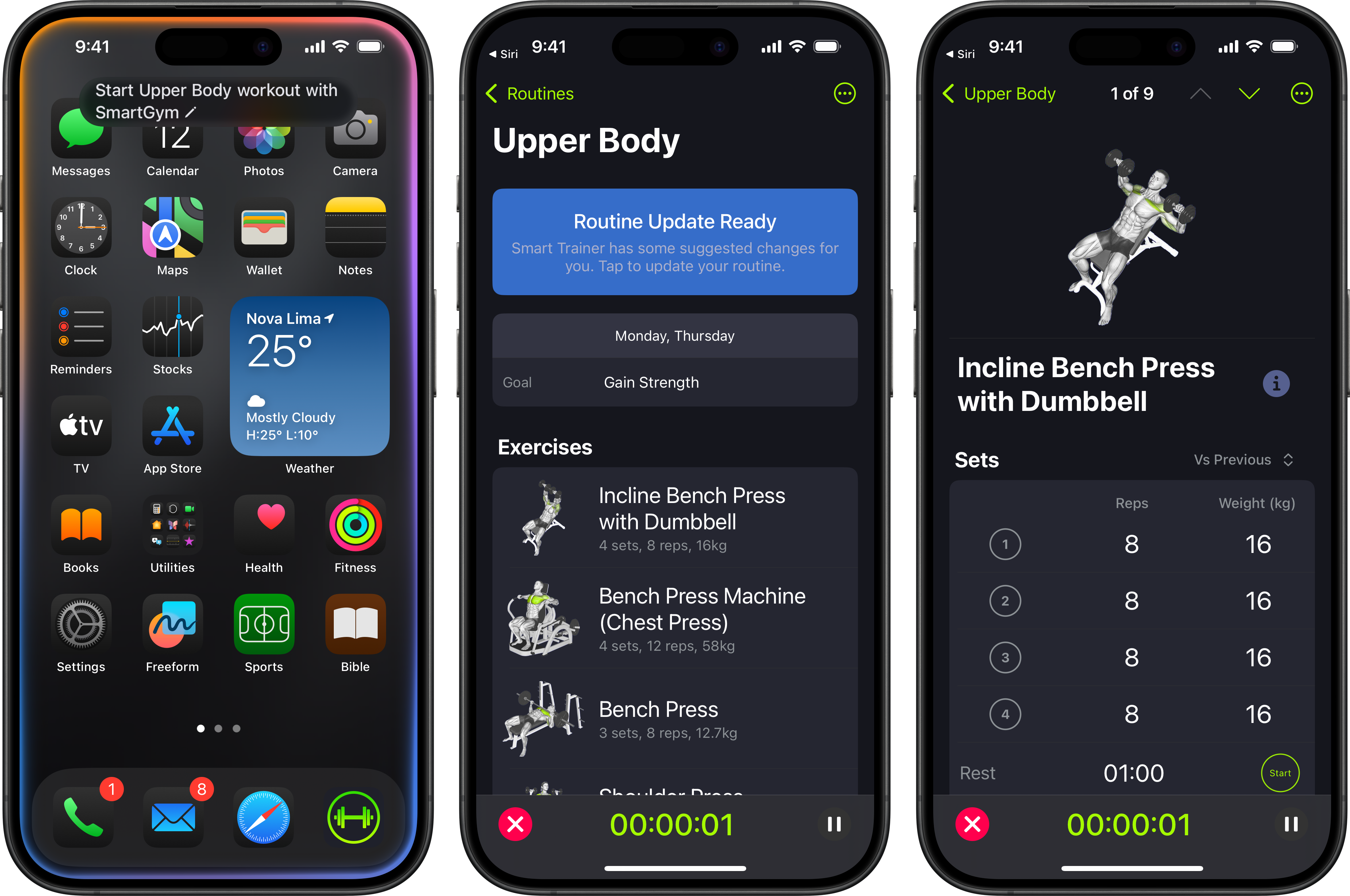 SmartGym 7.5: Siri with Apple Intelligence